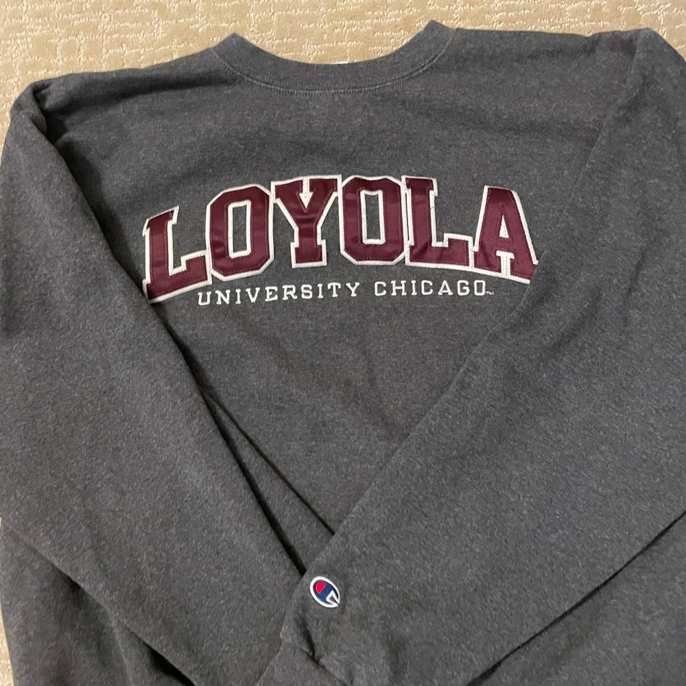 Champion Loyola University of Chicago Crewneck Sweatshirt - Dark Grey